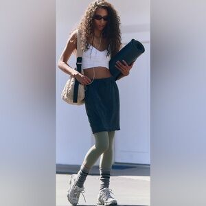 FREE PEOPLE - Hot Shot Slim Skirt - blue with signature logo